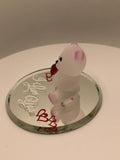 "I Love You" Bear Figurine with Crystal Heart Handcrafted Gift