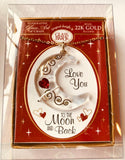 Moon Shape Necklace Love You to the Moon Handcrafted Jewelry Gift Anniversary Valentine's Day