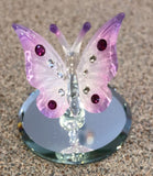Violet Butterfly Glass Figurine, Handmade Butterfly, Mother’s Day, Holiday Gift Home Décor Gifts