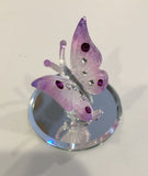 Violet Butterfly Glass Figurine, Handmade Butterfly, Mother’s Day, Holiday Gift Home Décor Gifts