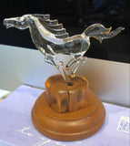 Glass Horse Figurine Handcrafted Running Mustang Horse Home Décor Gift