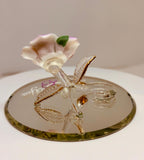 Pink Rose “I Love You” Handcrafted Glass Figurine Gift