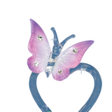 Butterfly “I Love You” Rose Figurine Handcrafted Glass Heart Gift