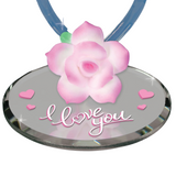 Butterfly “I Love You” Rose Figurine Handcrafted Glass Heart Gift