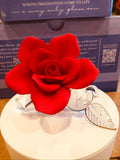 Red Rose Figurine Handmade Glass Flower Gift Holiday Anniversary Christmas Gift Home Decor