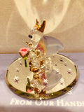 Baby Sniffy Glass Dragon Purple Rose Fantasy Figurine Gift