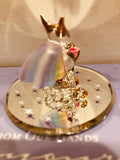 Baby Sniffy Glass Dragon Purple Rose Fantasy Figurine Gift
