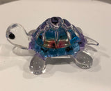 Snow Cone Turtle Figurine Cute Rainbow Glass Turtle