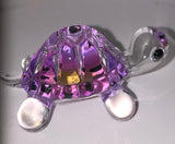 Pink Turtle Figurine – Handcrafted with Crystals & Airbrushed Detail