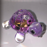 Pink Turtle Figurine – Handcrafted with Crystals & Airbrushed Detail