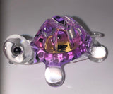 Pink Turtle Figurine – Handcrafted with Crystals & Airbrushed Detail