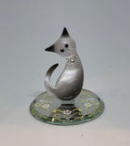 Siamese Cat Glass Figurine Cute Gift for Cat Lovers