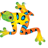 Rain Forest Frog Glass Figurine Handcrafted Animal Gift