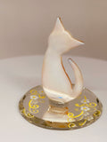 Tabby Cat Figurine Handcrafted Glass Cat Collectible Gift