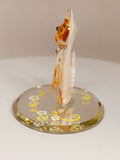 Tabby Cat Figurine Handcrafted Glass Cat Collectible Gift