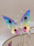 I Love You Mom Figurine with Butterfly | Handcrafted Glass Gift for Mother’s Day