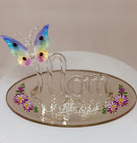 I Love You Mom Figurine with Butterfly | Handcrafted Glass Gift for Mother’s Day