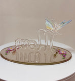 I Love You Mom Figurine with Butterfly | Handcrafted Glass Gift for Mother’s Day