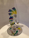 Handmade Kokopelli Glass Figurine Home Decoration Fertility Decor Gift