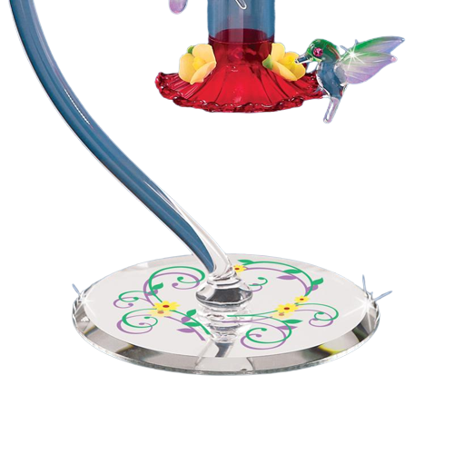 Glass Baron Hummingbird Feeder with Crystals Accents