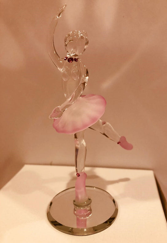 Ballerina Figurine Gift Ballet Dancer Glass Decor Girl Dance Gift