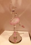 Handcrafted Glass Ballerina Figurine with Crystals Ballet Gift