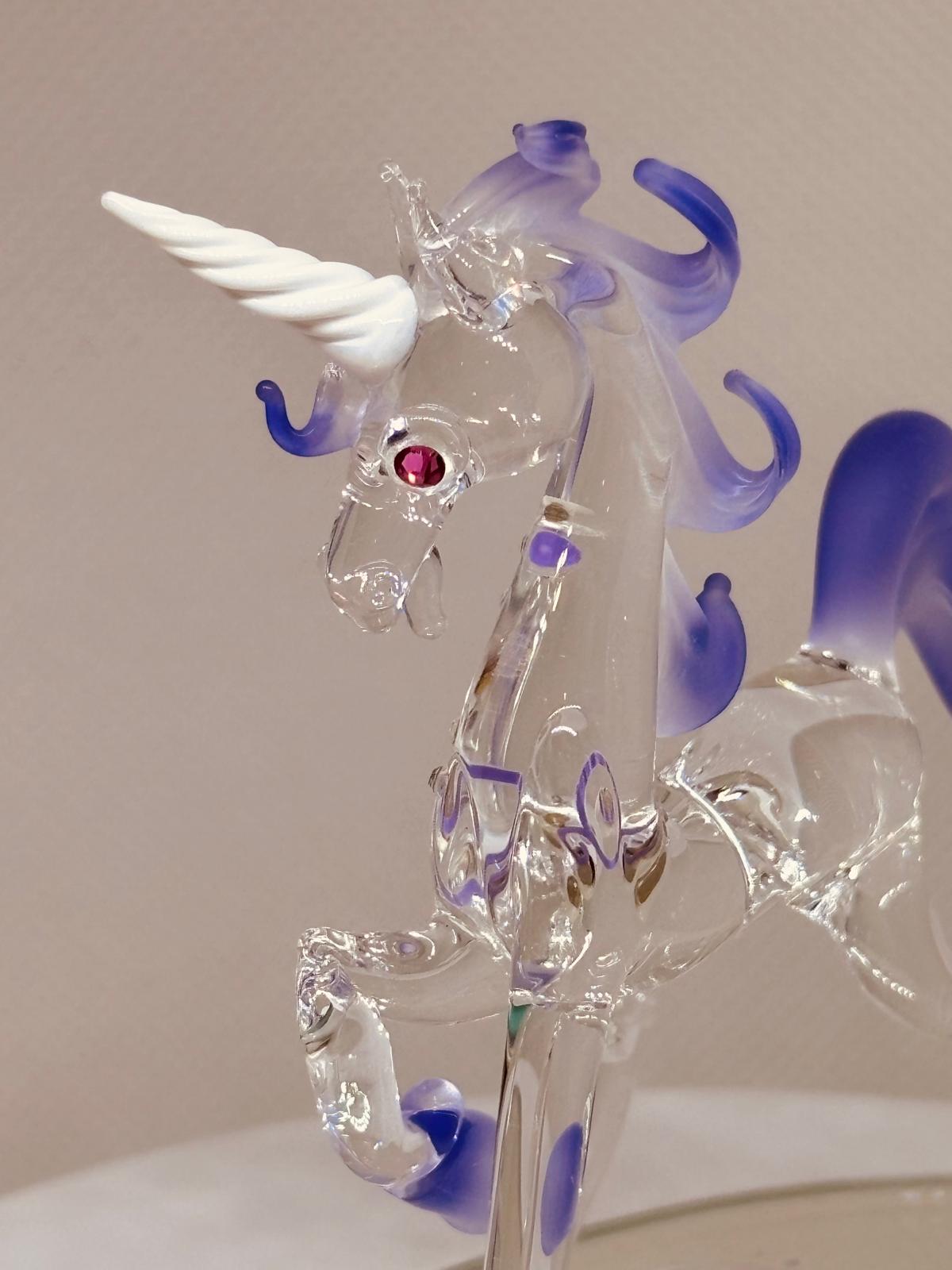 Fairy Tale Unicorn Glass Figurine Fantasy Unicorn Home Decor