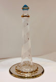 Glass Lighthouse Figurine with Mirror Base | Coastal Decor | Nautical Gift