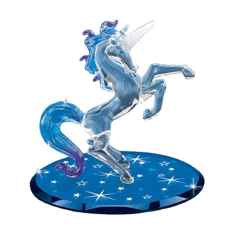 Starlight Unicorn Glass Figurine with Crystals Magical Fairytale Gift