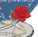 For My Wife Handcrafted Glass Rose Gift with Love Message