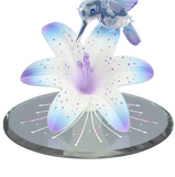 Handmade Hummingbird & Blue Lily Figurine, Hummingbird Gift, Holiday Gift