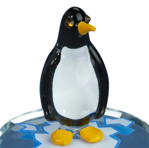 Glass Penguin Figurine, Handmade Christmas Gift, Home Decoration, Gift for Her, Mom, Women