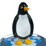 Mini Glass Penguin Figurine Cute Handcrafted Animal Gift