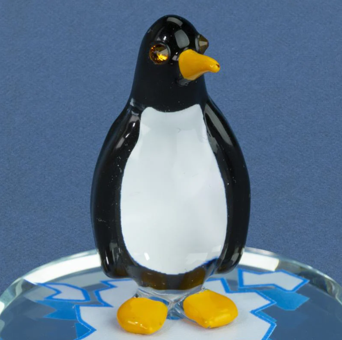 Glass Penguin Figurine, Handmade Christmas Gift, Home Decoration, Gift for Her, Mom, Women