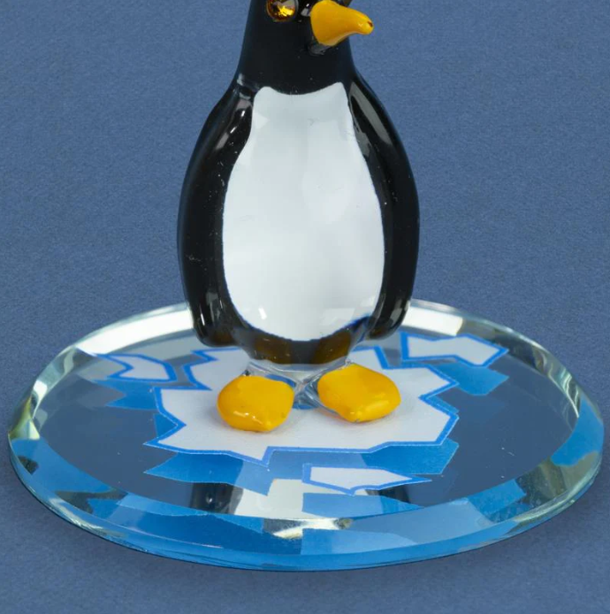 Glass Penguin Figurine, Handmade Christmas Gift, Home Decoration, Gift for Her, Mom, Women