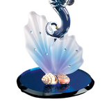 Glass Sea Horse Figurine on Blue Coral | Ocean Theme Decor | Sea Life Gift