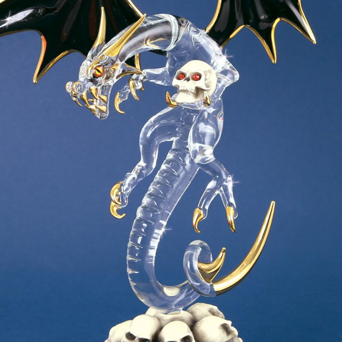 Glass Baron Skull Crusher Dragon Figurine