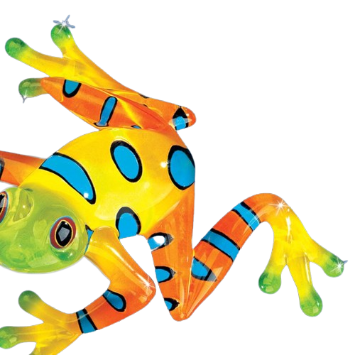 Glass Baron Large Rain Forest Frog Handcrafted Figurine
