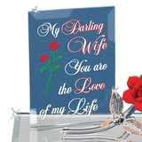 My Darling Wife, Handcrafted Red Rose Figurine, Romantic Gift for Wife,  Mother's Day Anniversary & Wedding Gift
