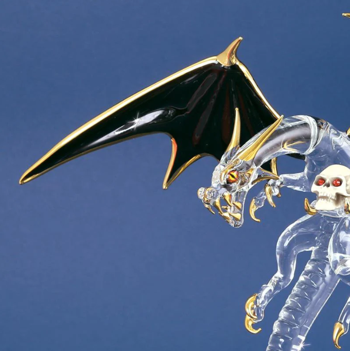 Glass Baron Skull Crusher Dragon Figurine