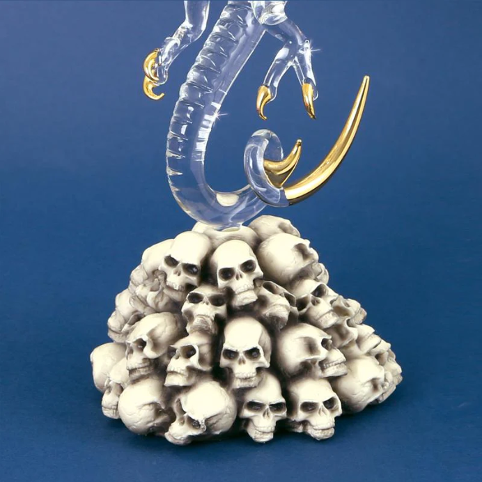 Glass Baron Skull Crusher Dragon Figurine