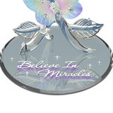 Believe in Miracles Butterfly Glass Figurine with Crystals & Gold