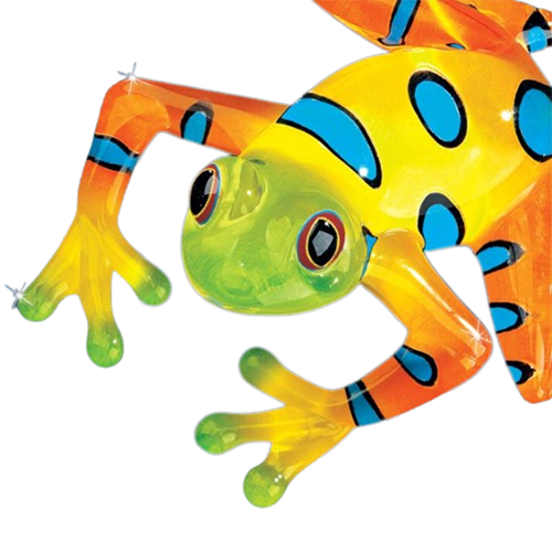 Glass Baron Large Rain Forest Frog Handcrafted Figurine