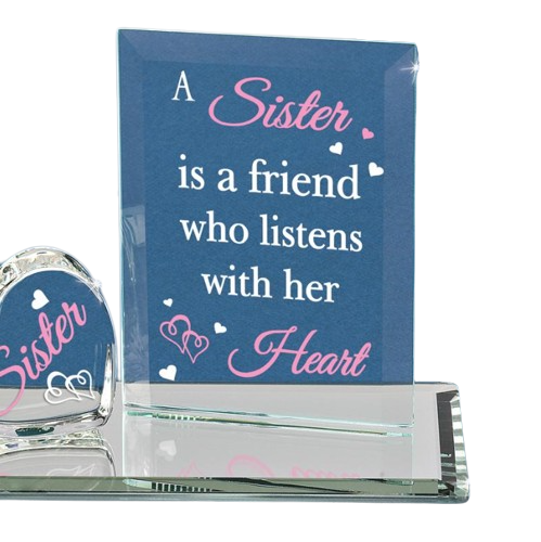 Glass Baron Sister Listens with Her Heart Collectible Figurine