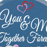 "You & Me" Glass Teddy Bear Figurine with Hearts