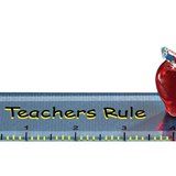 Teachers Rule Glass Apple Handcrafted Gift for Teachers