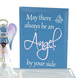 Glass Angel Figurine with Heart | May There Always Be an Angel Gift