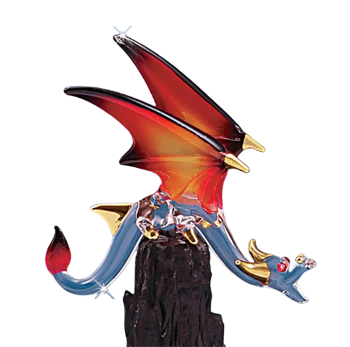 Castle Mountain Glass Dragon Collectible Handcrafted Figurine
