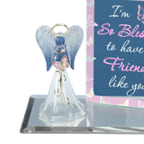 So Blessed Angel Figurine with Butterfly Glass Gift for Friend