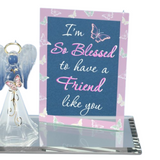 So Blessed Angel Figurine with Butterfly Glass Gift for Friend